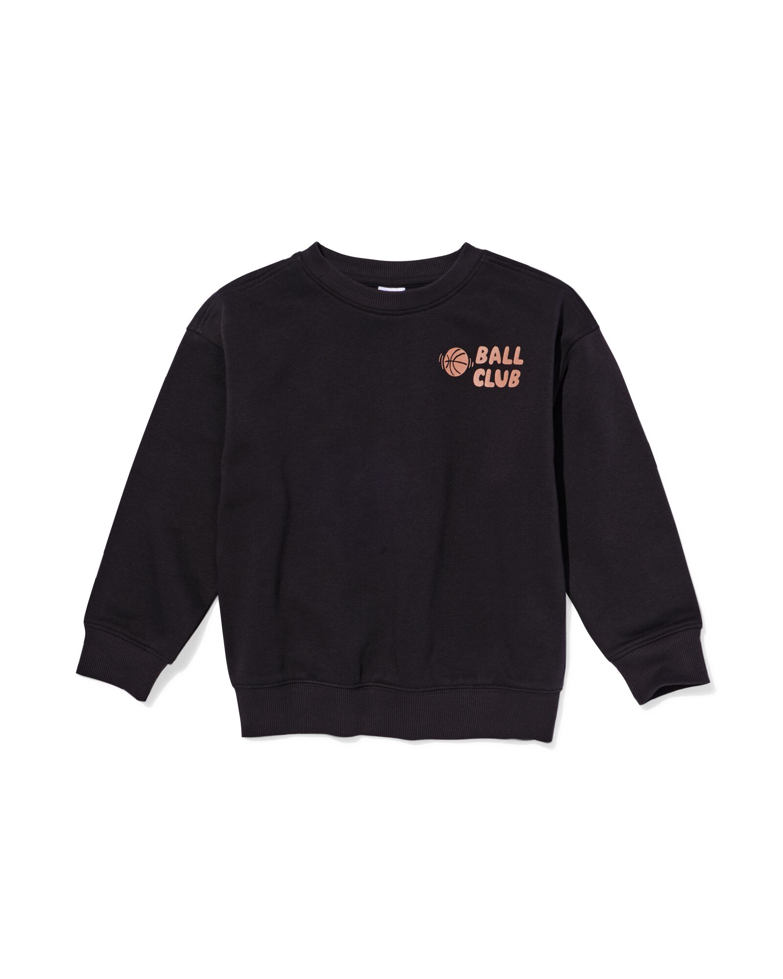 kindersweater 'ball club' zwart zwart - 30703324BLACK - HEMA
