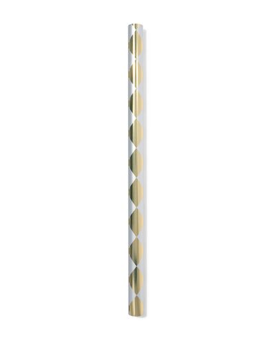 cadeaupapier 70x200cm ruiten goud-zilver - 14700422 - HEMA