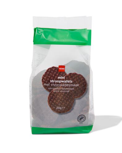 mini gaufres hollandaises au chocolat 200 g - 10860082 - HEMA