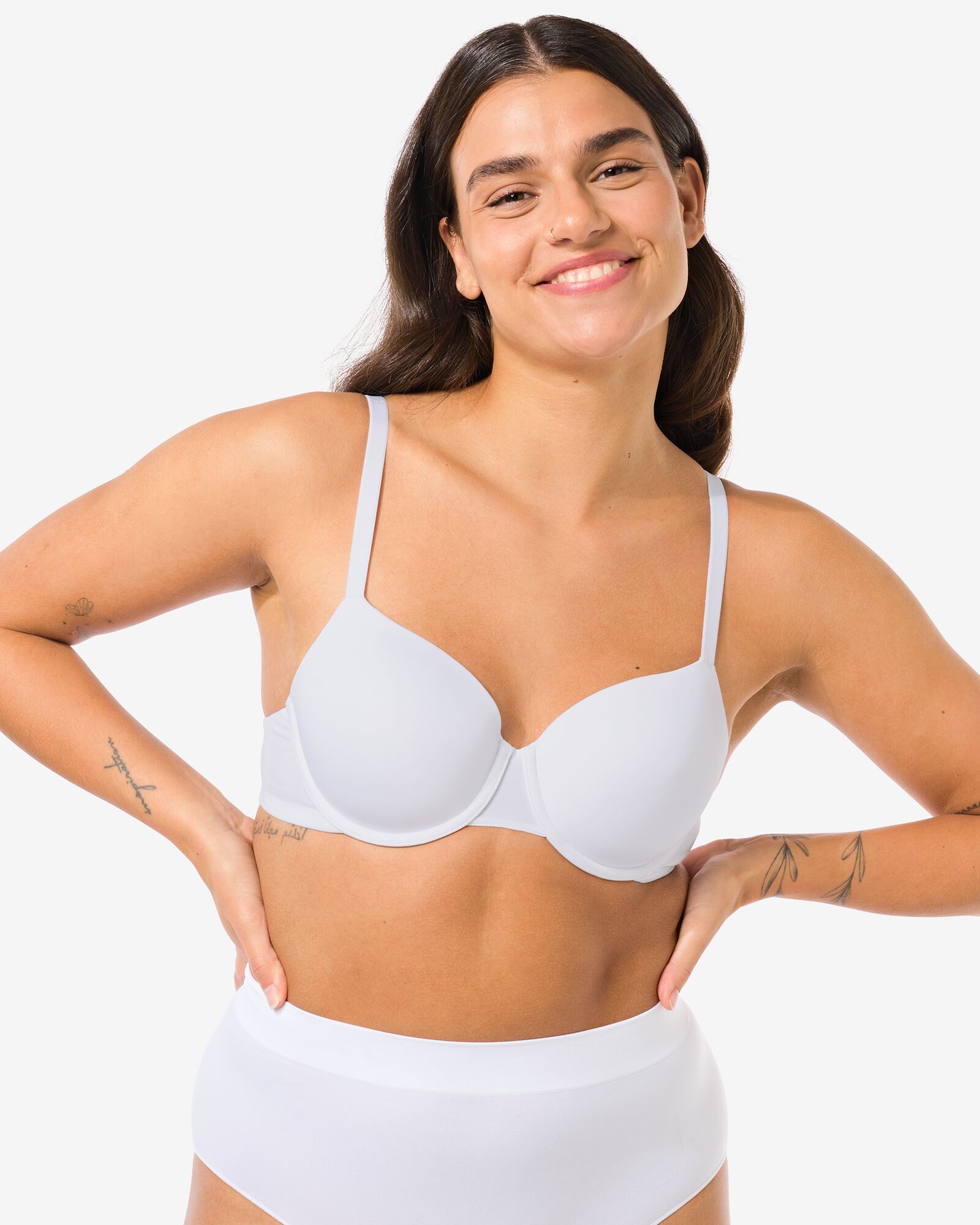 soutien-gorge pr&eacute;form&eacute; avec armatures recycl&eacute;/micro blanc - 1000014815 - HEMA