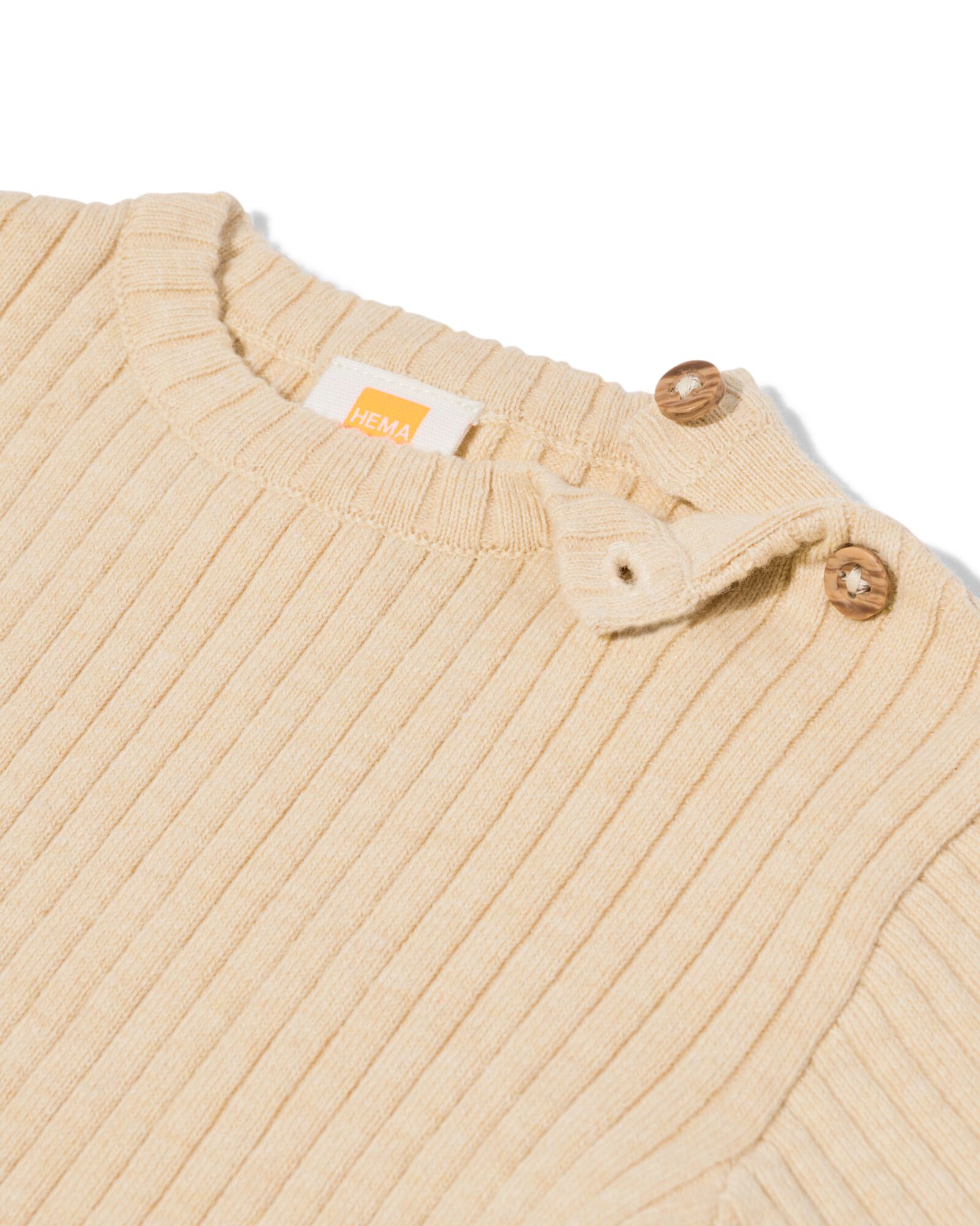 pull c&ocirc;tel&eacute; nouveau-n&eacute; sable sable - 33436520SAND - HEMA