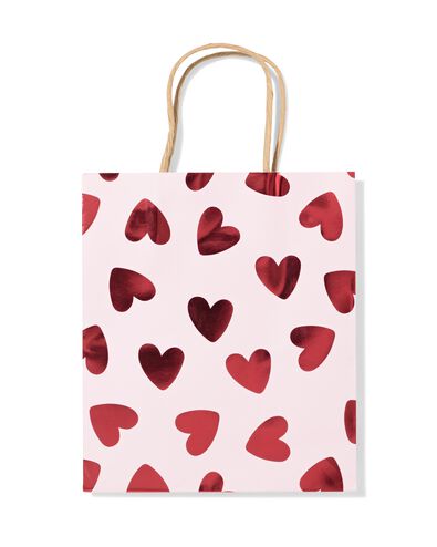 cadeautas M 29.5x18cm hartjes - 14700385 - HEMA