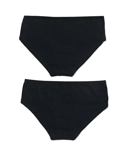 2 hipsters femme coton stretch noir noir - 1000030308 - HEMA