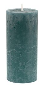 rustikale Kerze, Ø 5 x 11 cm, petrol - 13502817 - HEMA