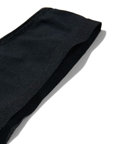 dames strings stretch katoen - 2 stuks zwart zwart - 1000030293 - HEMA