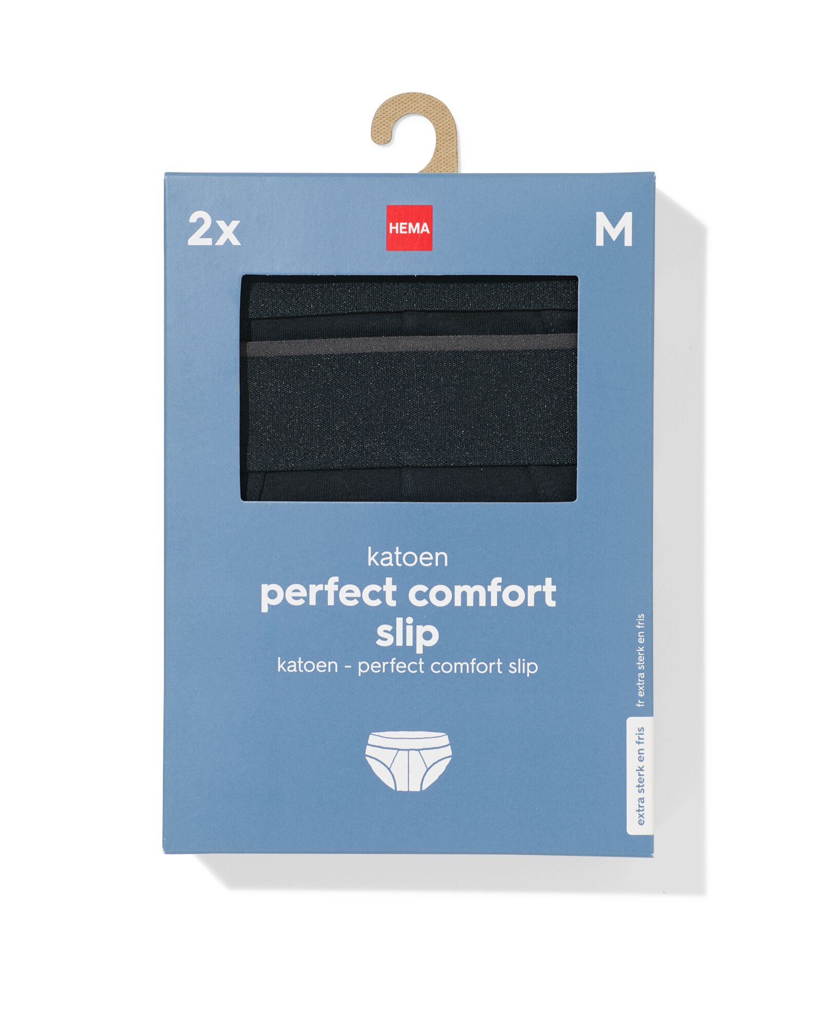 herenslips perfect comfort - 2 stuks zwart zwart - 19190340BLACK - HEMA