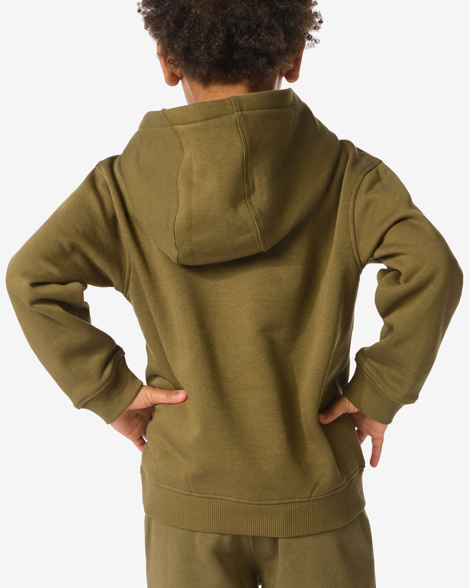 Takkie kinderhoodie sweatstof  olijf - 30712701OLIVE - HEMA