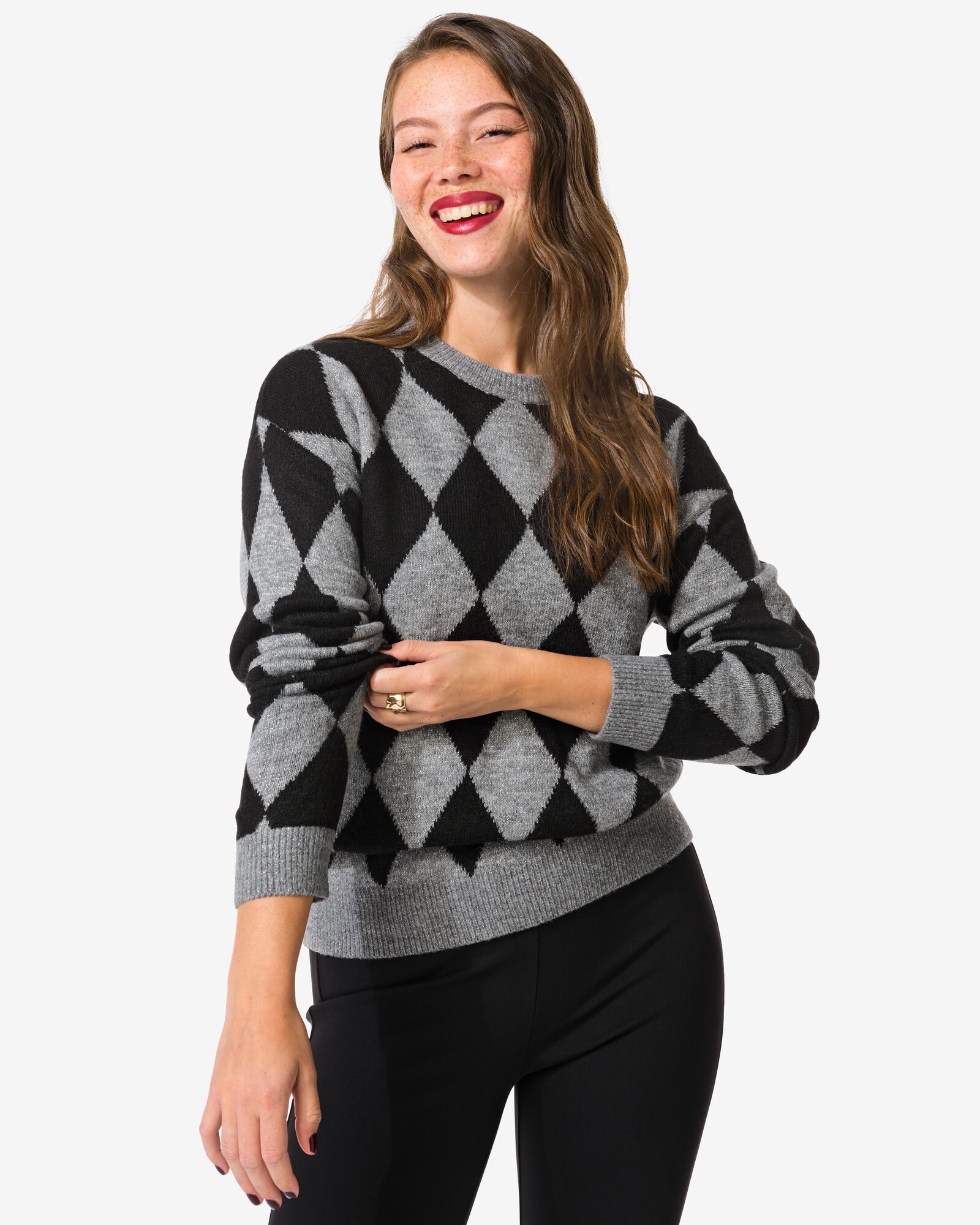 Damenpullover kariert bunt - 36205740MULTI - HEMA