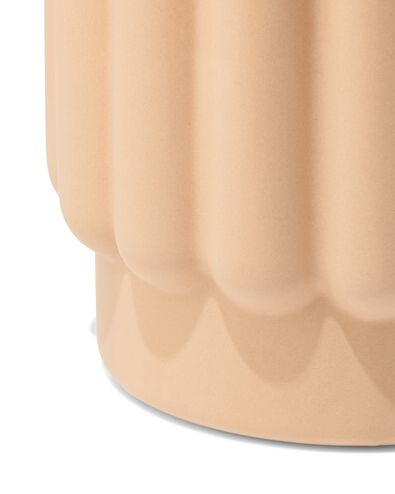 cache-pot &Oslash;13x12,5 cm c&eacute;ramique nervur&eacute; marron - 13325016 - HEMA