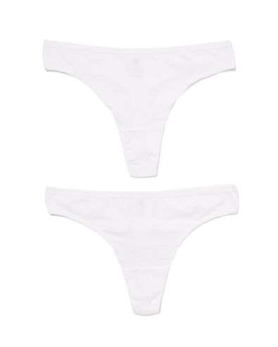 2 strings femme taille haute coton stretch - 19630919 - HEMA