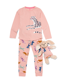 kinder pyjama luipaarden lichtroze lichtroze - 1000030165 - HEMA
