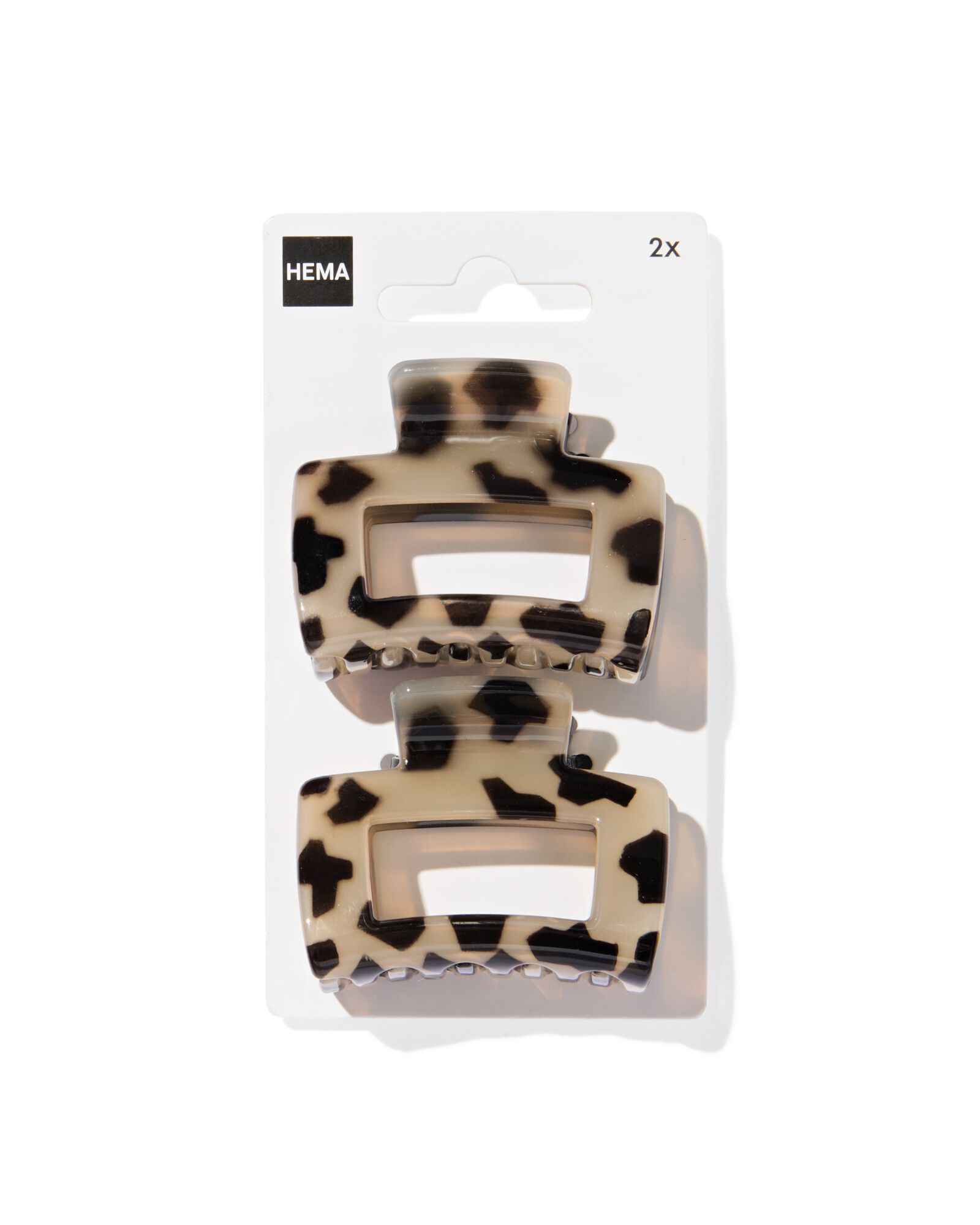 2 pinces &agrave; cheveux 5cm tortue - 11870072 - HEMA