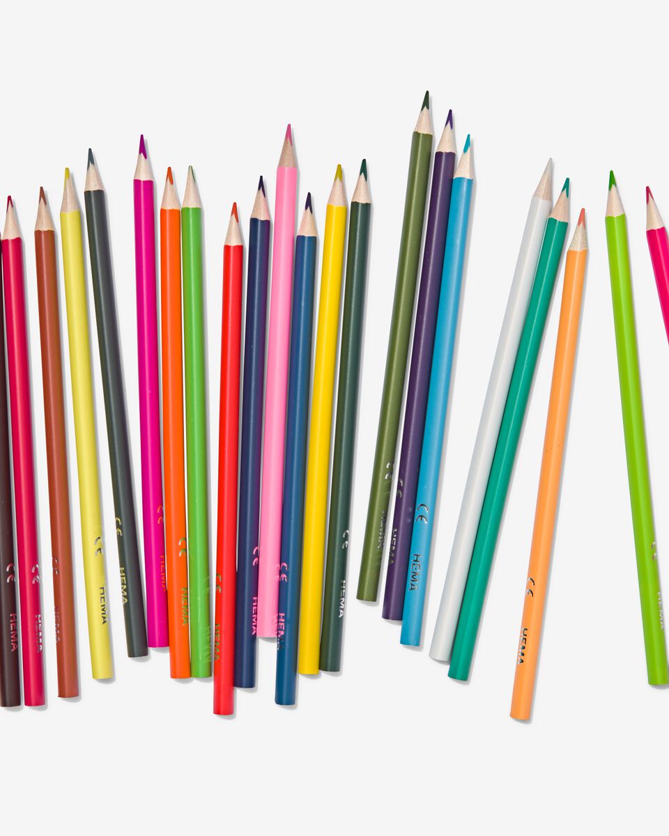 24 crayons de couleur triangle - 15990263 - HEMA