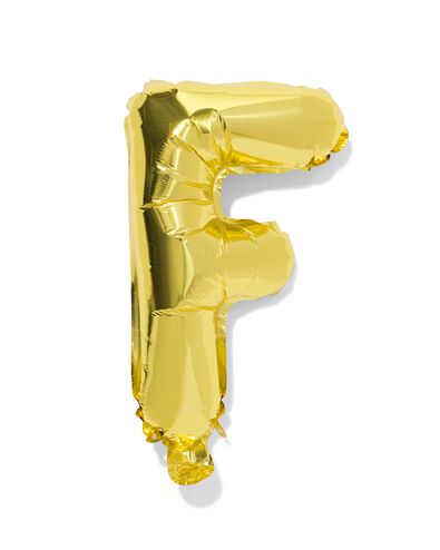 ballon aluminium lettre F 30cm dor&eacute; - 14260036 - HEMA