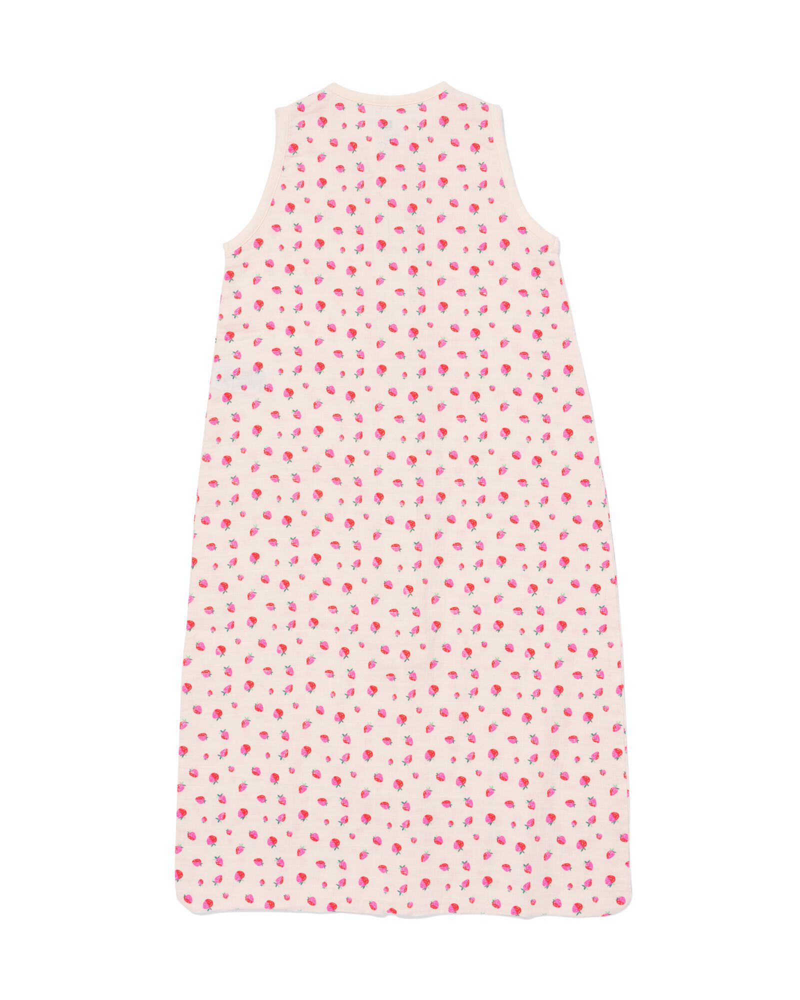 babyslaapzak mouwloos mousseline 0.5tog aardbeien lichtroze lichtroze - 33302060LIGHTPINK - HEMA