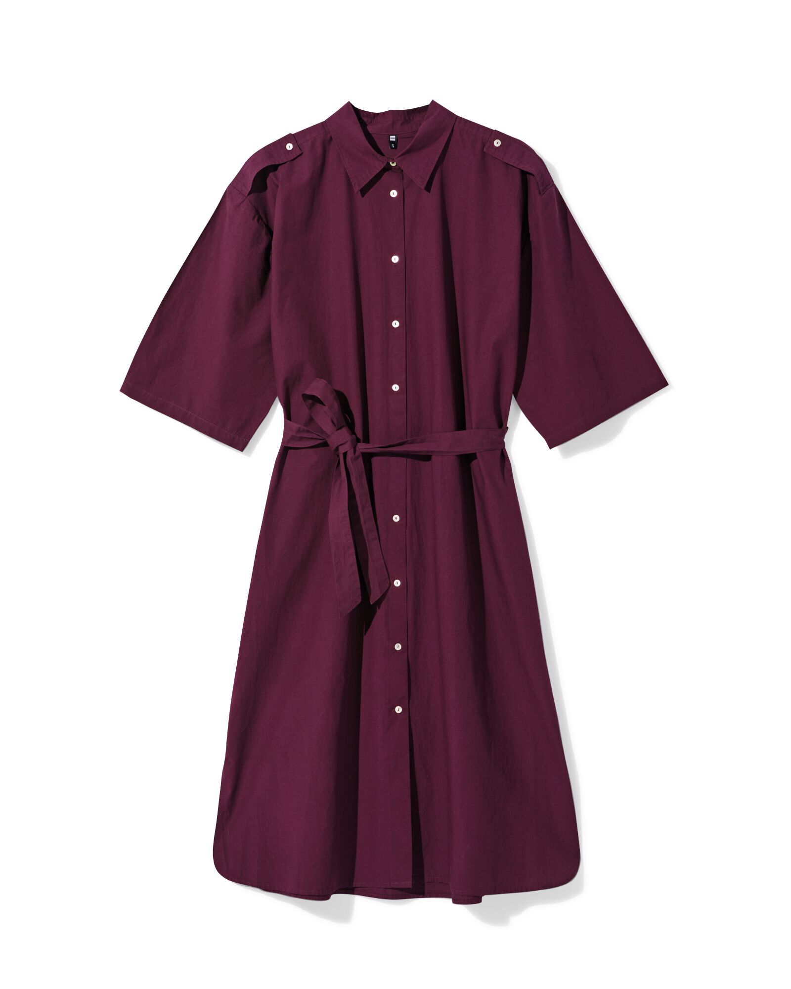 damesblousejurk Daisy relaxed fit bordeauxrood bordeauxrood - 36207780BURGUNDYRED - HEMA