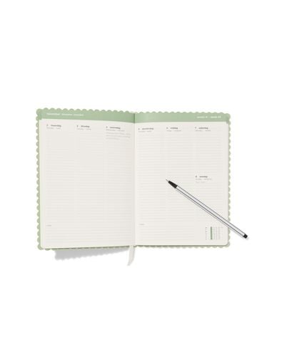 agenda scolaire 2026-2027 A5 simili cuir vert - 14505666 - HEMA