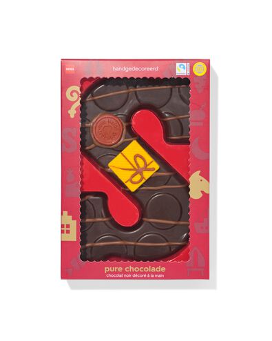 Lettre en chocolat d&eacute;cor&eacute;e &agrave; la main pur S 180g - 24427428 - HEMA