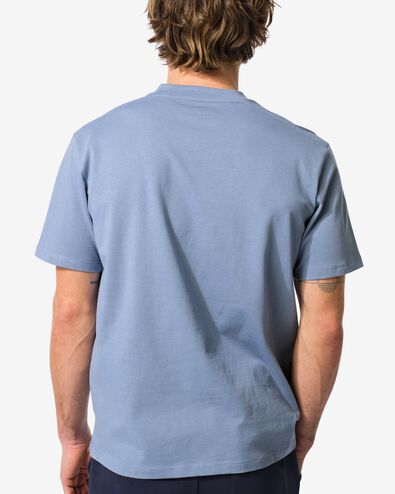 heren T-shirt  middenblauw - 2140510MIDBLUE - HEMA