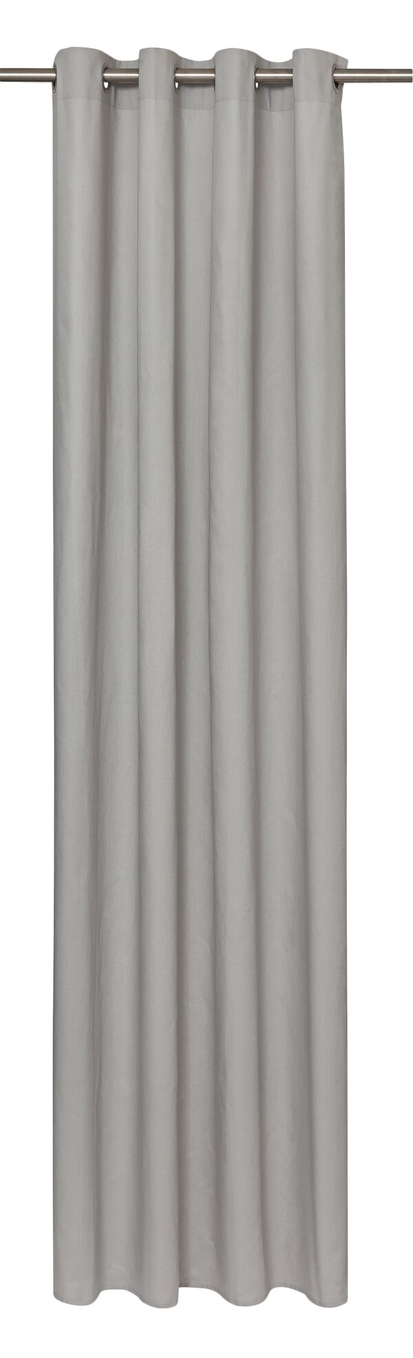 kant en klaar gordijn met ringen grijs - 7632118 - HEMA