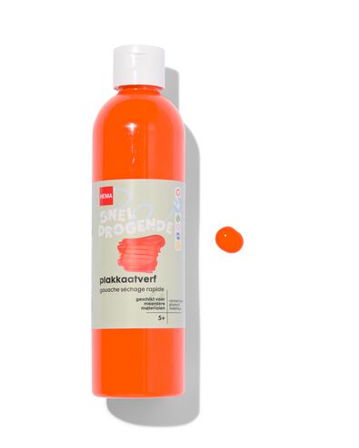 Plakatfarbe, orange, 250 ml - 15960032 - HEMA