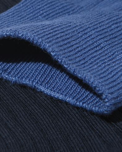 herensokken rib - 5 paar donkerblauw donkerblauw - 4151020DARKBLUE - HEMA