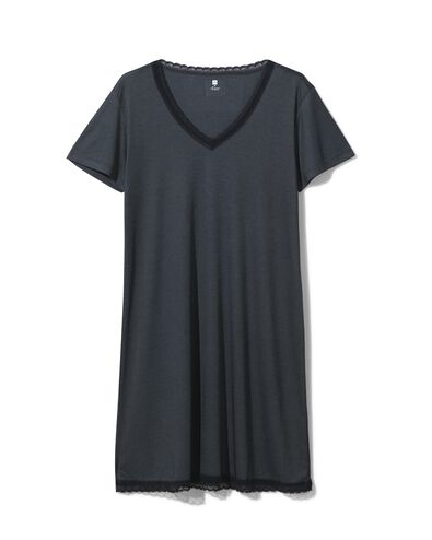 chemise de nuit femme avec viscose noir S - 23400245 - HEMA