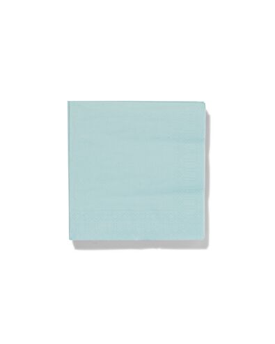 20 serviettes - 24 x 24 - papier - bleu - 14200281 - HEMA