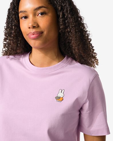 t-shirt femme Miffy jersey imprim&eacute; lilas lilas - 36208450LILAC - HEMA