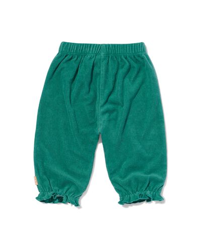 pantalon bébé tissu éponge vert 80 - 33039554 - HEMA