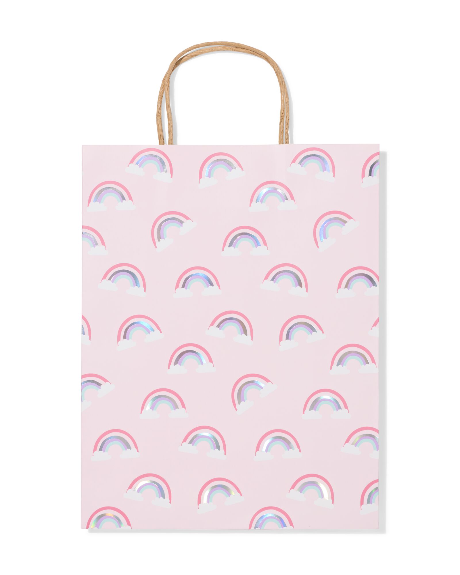 sac cadeau L 31x24cm papier arc-en-ciel - 14700697 - HEMA