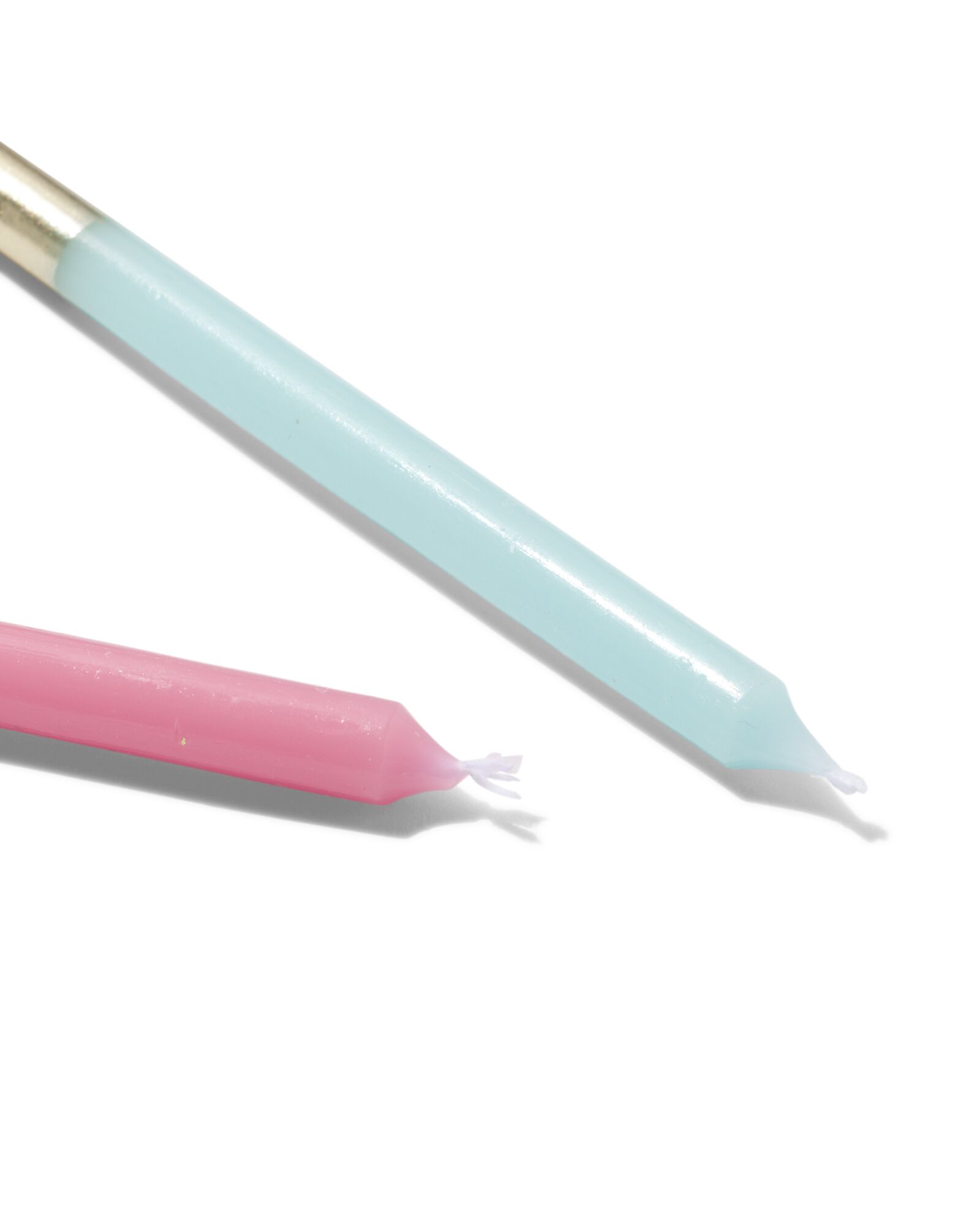 Tortenkerzen 16 cm Pastell mit Gold &ndash; 10 St&uuml;ck - 14250325 - HEMA