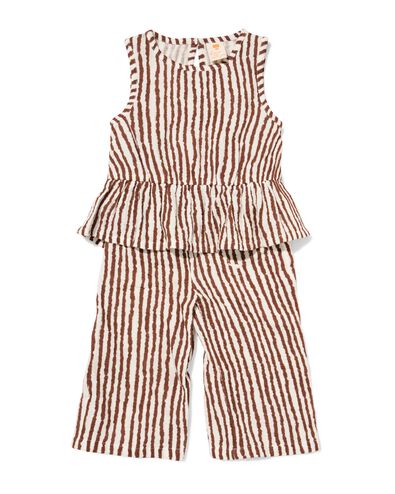 ensemble b&eacute;b&eacute; mousseline rayures marron marron - 33082070BROWN - HEMA