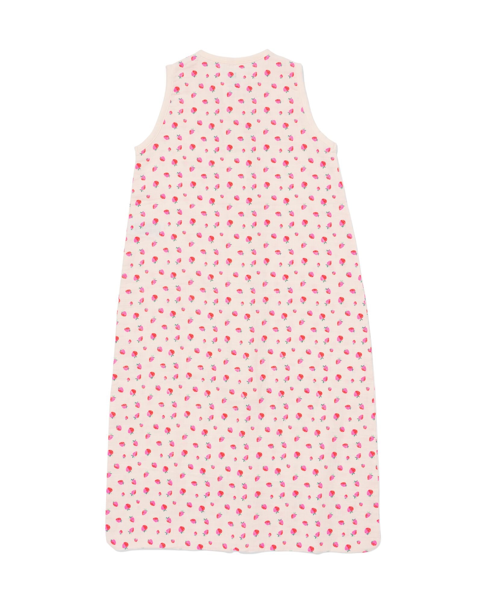 babyslaapzak mouwloos mousseline 0.5tog aardbeien lichtroze lichtroze - 33302060LIGHTPINK - HEMA