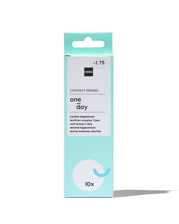 10&nbsp;lentilles de contact journali&egrave;res souples -1.75 - 11973243 - HEMA