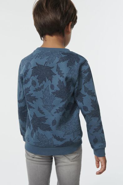 Kinder-Sweatshirt, Blätter blau - 1000028948 - HEMA