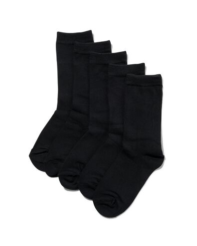 5 paires de chaussettes femme noir 39/42 - 4230177 - HEMA