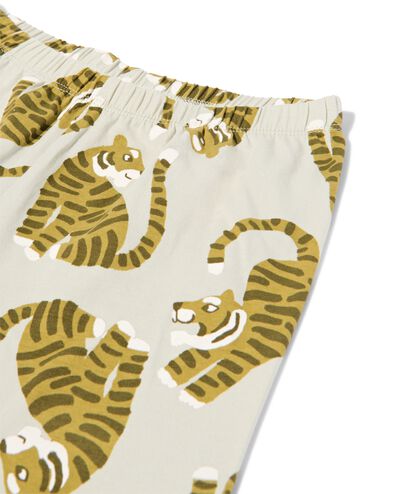 kinderpyjama tijger met poppenpyjama lichtgroen lichtgroen - 23000660LIGHTGREEN - HEMA