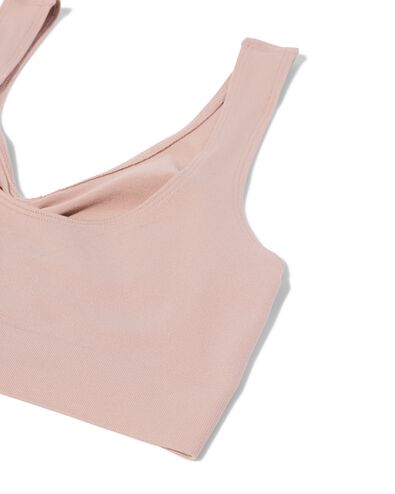 niet voorgevormde dames top naadloos beige - 1000027965 - HEMA