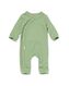 newborn meegroei jumpsuit rib met bamboe stretch groen 44 - 33479411 - HEMA