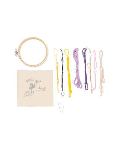 kit de broderie 13x13cm licorne - 15900498 - HEMA