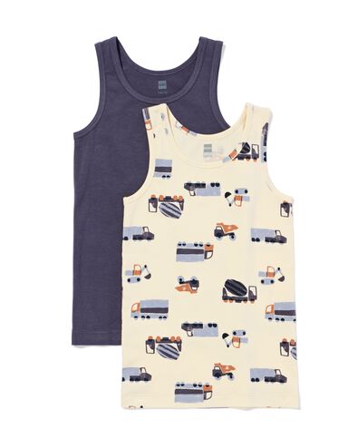 Kinderhemden mit Auto &ndash; 2 St&uuml;ck eierschalenfarben - 19200240OFFWHITE - HEMA