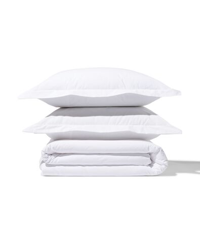 housse de couette 200x200/220 cm, percale de coton h&ocirc;tel blanc - 5790216 - HEMA