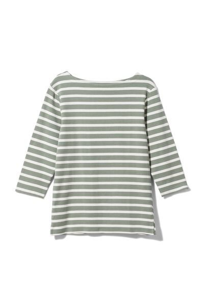 t-shirt femme Cara avec col bateau vert vert - 1000029918 - HEMA
