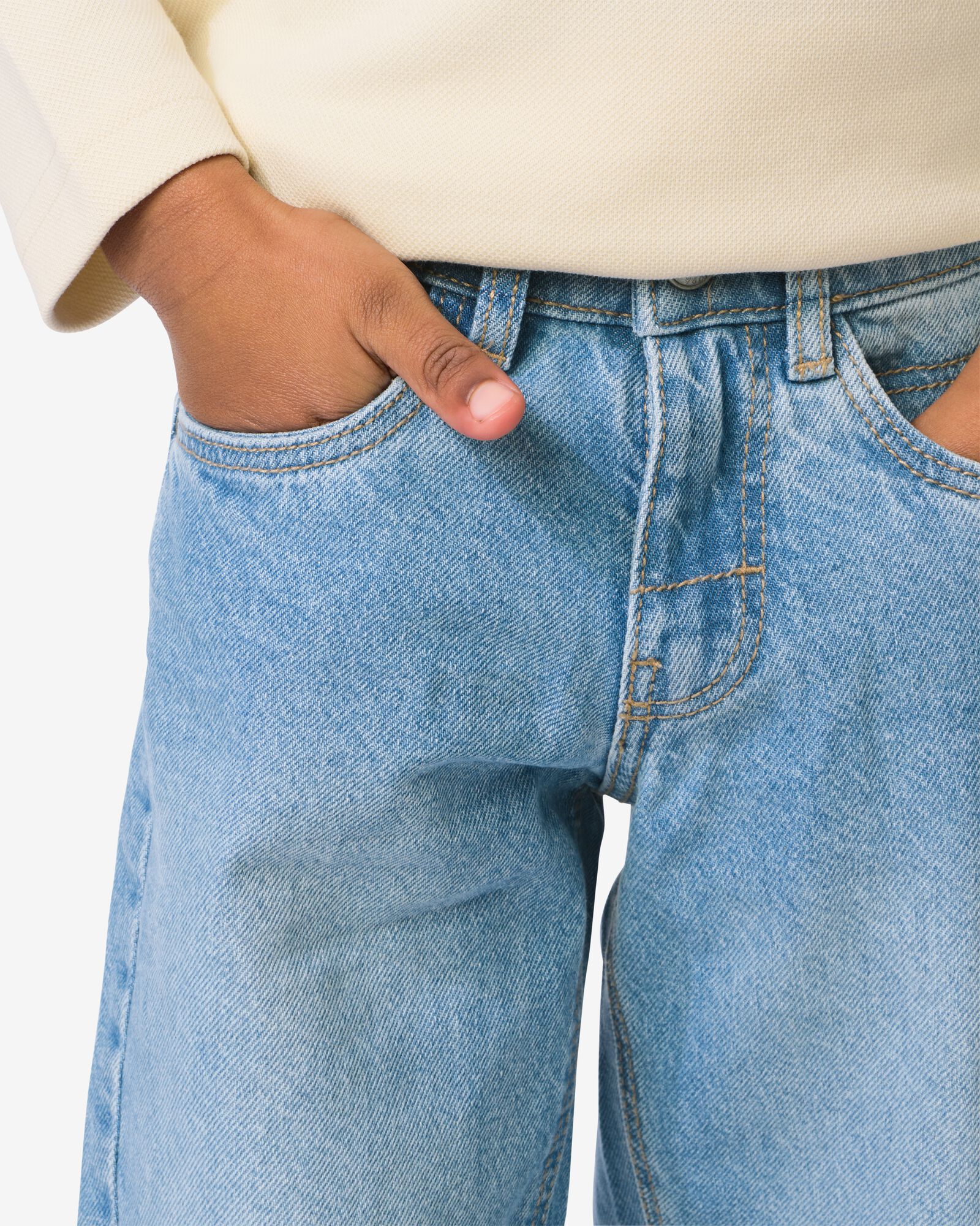 pantalon enfant coupe classique bleu clair bleu clair - 30710017LIGHTBLUE - HEMA