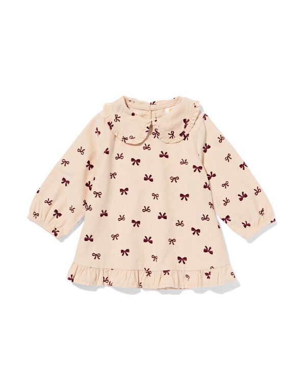 robe b&eacute;b&eacute; c&ocirc;tel&eacute;e n&oelig;uds &eacute;cru &eacute;cru - 33048770ECRU - HEMA