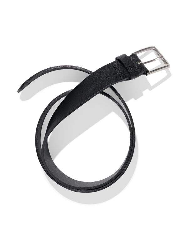 heren riem leer  zwart zwart - 2450010BLACK - HEMA