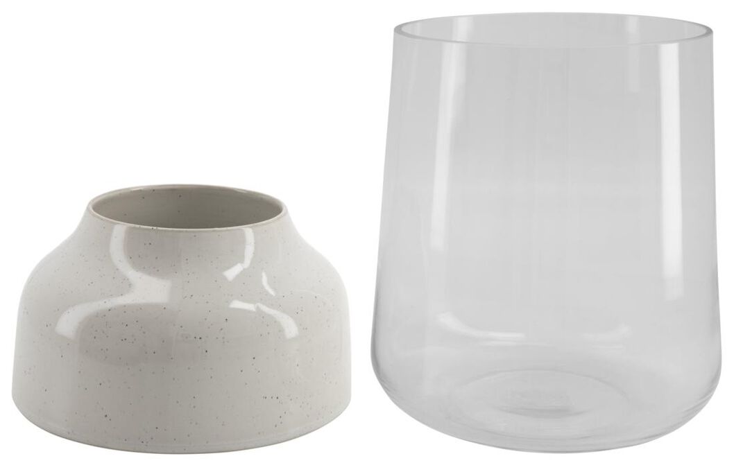 Vase, Ø 18 x 26 cm, Glas/Keramik - 13321120 - HEMA