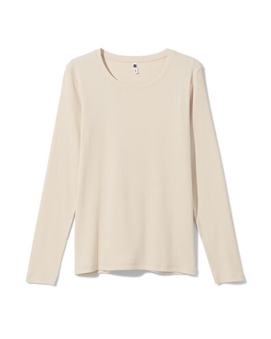 Damentop Clara gerippt eierschalenfarben eierschalenfarben - 36364770OFFWHITE - HEMA