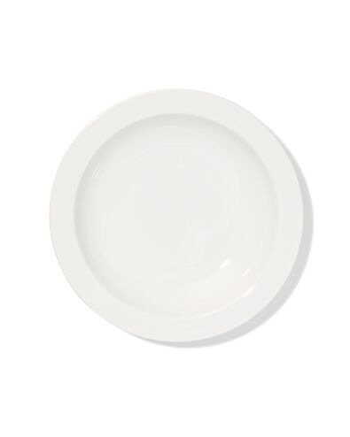 assiette creuse &Oslash;22,5cm usage quotidien porcelaine blanche - 4 pi&egrave;ces - 9650331 - HEMA